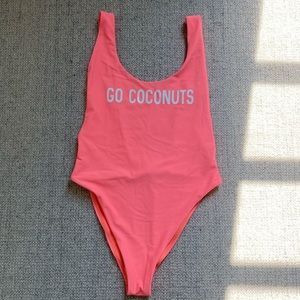 “GO COCONUTS” Graphic One-Piece Aerie Swimsuit